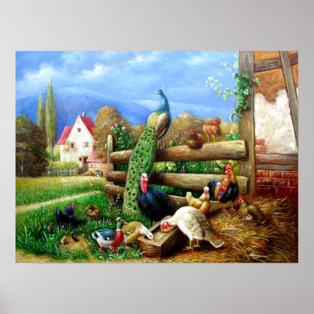 Póster beautiful vintage poster painting  17 (Frente)