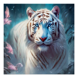Póster Beautiful White tiger