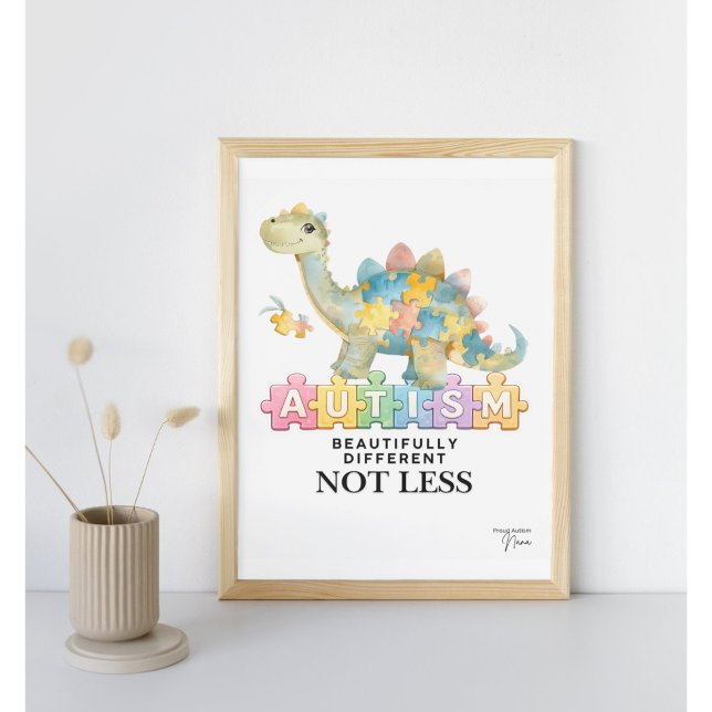 Póster Beautifully different not less | Autism poster  (Beautifully different not less | Autism poster)