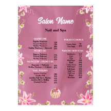 Beauty Nail Salon Price List