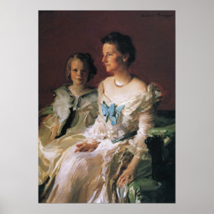 Póster Beaux - Sra. Theodore Roosevelt y la hija Ethel
