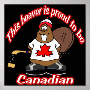 Póster Beaver canadiense