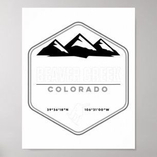 Póster Beaver Creek Colorado Snowboard