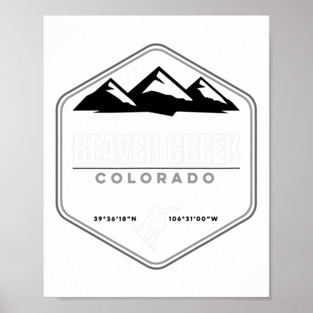 Póster Beaver Creek Colorado Snowboard (Frente)