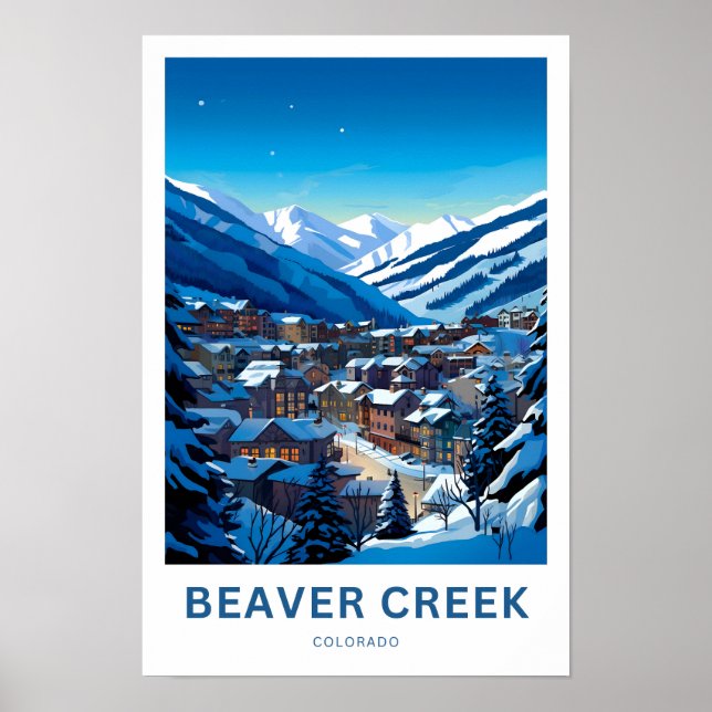 Póster Beaver Creek Colorado Travel Print (Frente)