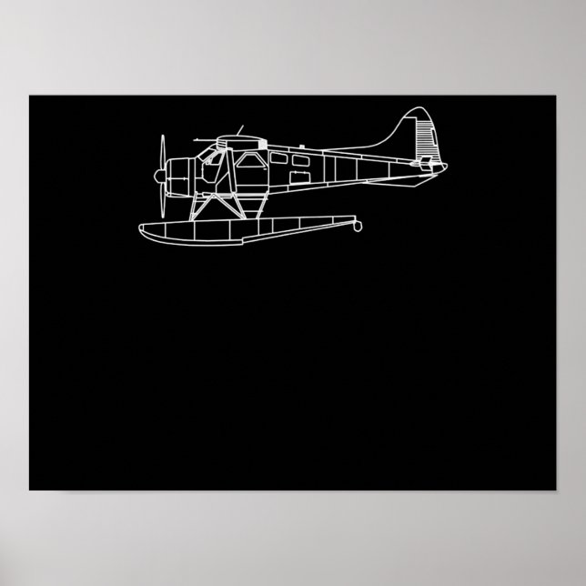 Póster Beaver On Floats Sea Plane Piot Divertido (Frente)