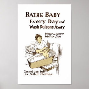 Póster Beba a tu bebé todos los días