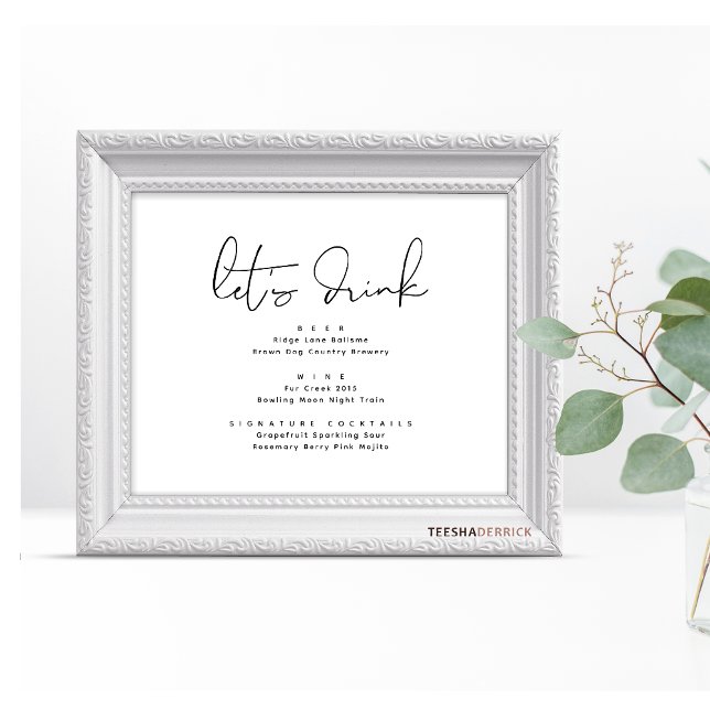 Póster Bebamos, Rótulo de bar Wedding Party (Subido por el creador)