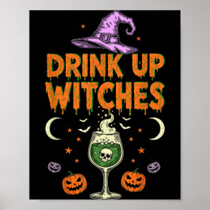 Póster Beban Brujas Sombrero Morado Divertido Halloween H