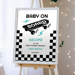 Póster Bebé a bordo Cartón de bienvenida Baby Shower