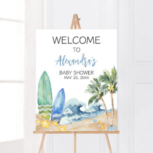 Póster Bebé a bordo del Baby Shower de Beach