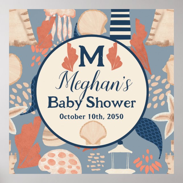 Póster Bebé a bordo Nautic Boy Shower (Frente)