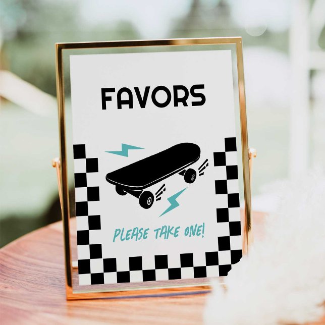 Póster Bebé a bordo Skateboard Baby Shower Favor Rótulo (Subido por el creador)