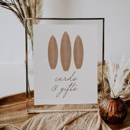 Póster Bebé a bordo Tarjetas de Surfboard y Rótulo de Reg