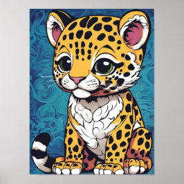 Póster Bebé adorable Jaguar - La belleza feroz de la natu