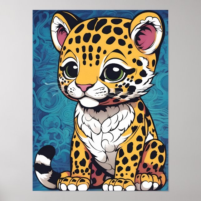 Póster Bebé adorable Jaguar - La belleza feroz de la natu (Frente)