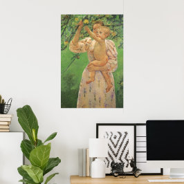 Póster Bebé alcanzando una manzana de Mary Cassatt