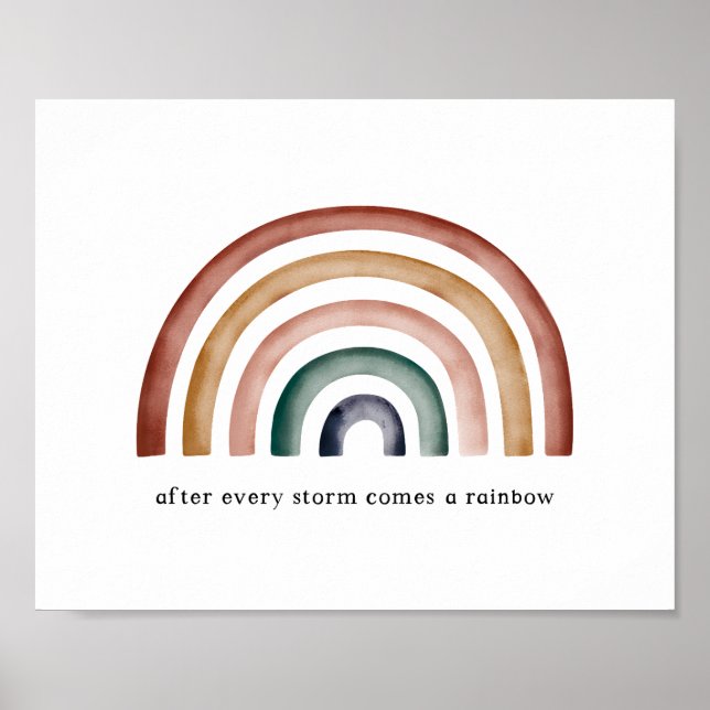 Póster Bebé arco iris - Después de cada tormenta llega el (Frente)