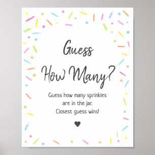 Póster Bebé arco iris rota adivina cuántos juegos