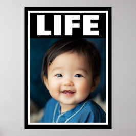 Póster Bebé asiático sonriente bebé hermoso Pro-Vida