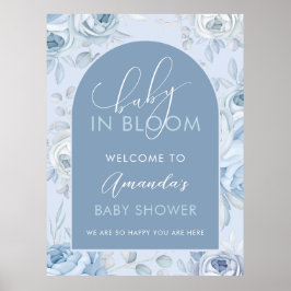 Póster Bebé Azul Dusto En La Bienvenida De Baby Shower En