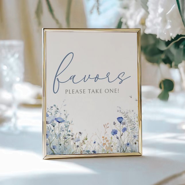 Póster Bebé azul en el Rótulo favorito de las flores silv (Subido por el creador)