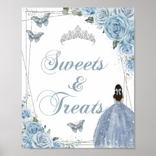 Póster Bebé Blue Princess Butterflies Trajes dulces plate