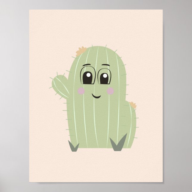 Póster Bebé Cactus Nursery Wall Art (Frente)