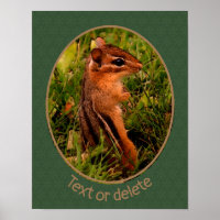 Bebé Chipmunk Wildlife Animal Art Personalizado