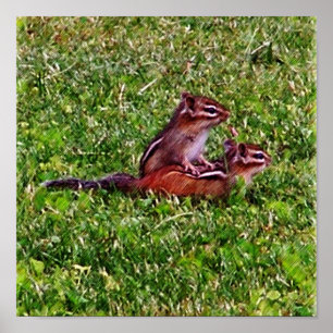 Póster Bebé Chipmunks Primer Día #5 Animal