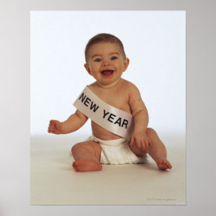Póster Bebé con erupción de Año Nuevo