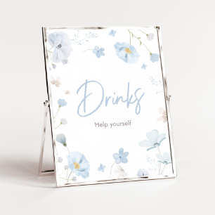 Póster Bebé con Primavera Azul floral en BebéBeberBeber c