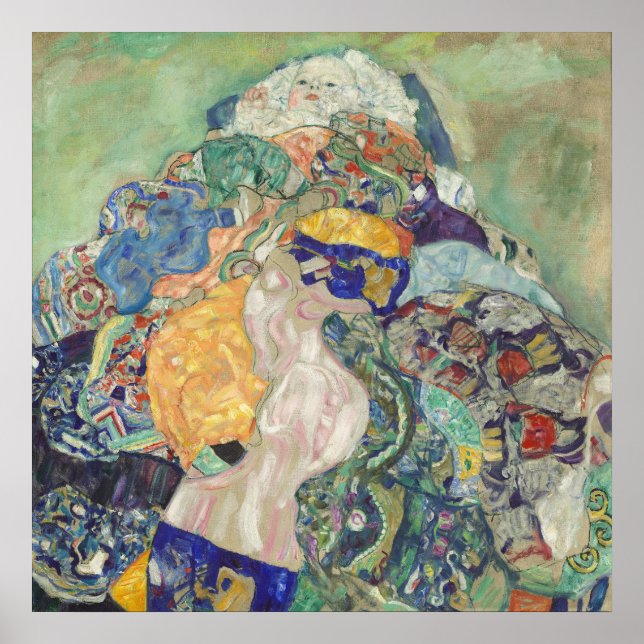 Póster Bebé (Cuna) — Gustav Klimt (1917-18) (Frente)