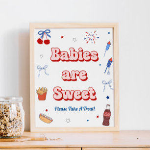 Póster Bebé de American Girl Shower de Bienvenida los Beb