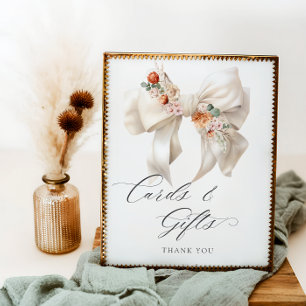 Póster Bebé de flores en tarjetas de baño y regalos