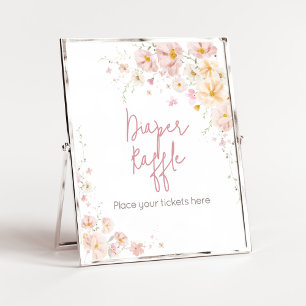 Póster Bebé de flores silvestres en flor de Baby Shower