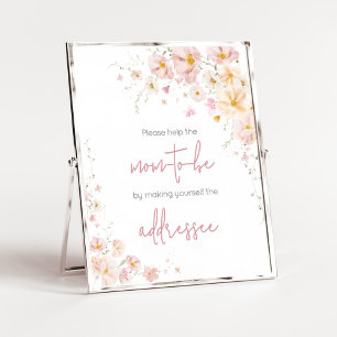 Póster Bebé de flores silvestres en una estación de sobre