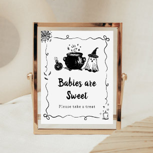 Póster Bebé de Halloween está en camino Bebés son Dulces