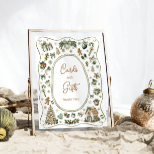 Póster Bebé de invierno hace frío fuera de las tarjetas y