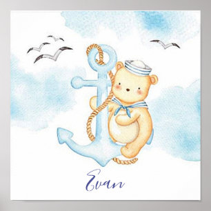 Póster Bebé de marinero