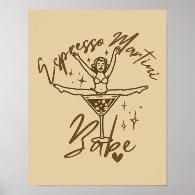Póster Bebé de Martini de Espresso (Frente)