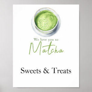Póster Bebé de Matcha Latte - Dulces y Golosinas