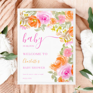 Póster Bebé de Moda audaz en la bienvenida de Baby Shower