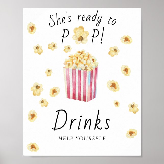 Póster Bebé de palomitas de maíz - BEBIDAS  (Frente)