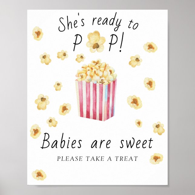 Póster Bebé de palomitas de maíz - Los bebés son dulces (Frente)