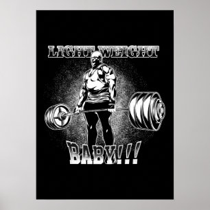 Póster Bebé de peso ligero - Motivación de entrenamiento 