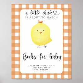 Póster Bebé de pollo - libros para el bebé