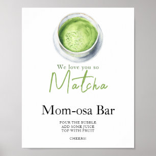 Póster Bebé de té matcha latte Momosa bar 