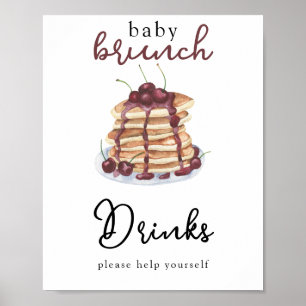 Póster Bebé de tortitas regalos de cumpleaños Bebidas