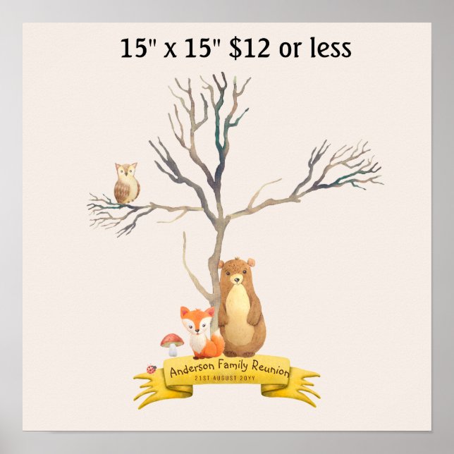 Póster Bebé del árbol de huellas de dedos CHUPACABRAS Ani (Frente)